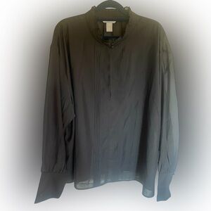 H&M Black Sheer Top